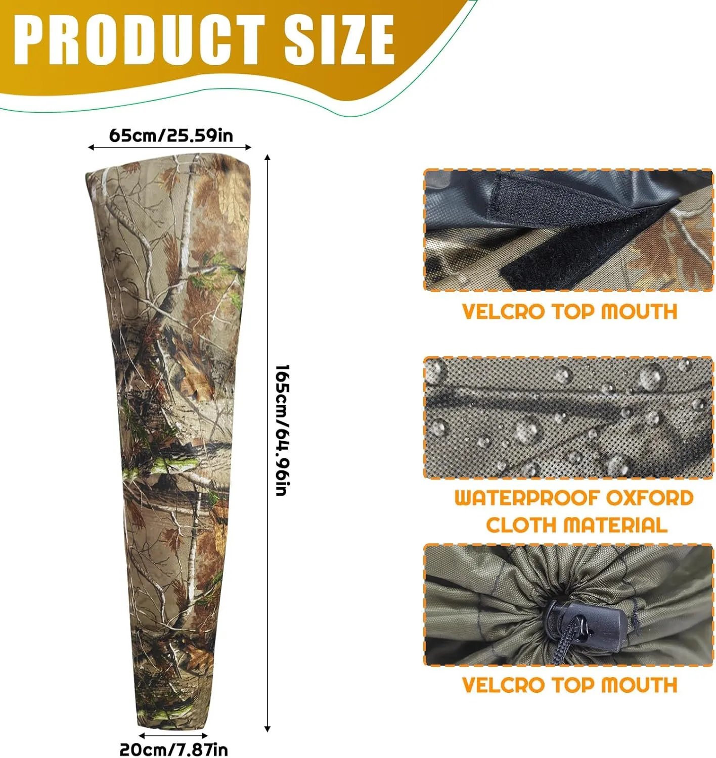 1 Pack Adjustable Deer Bag Feeder - Durable Camo Hunting Deer Feeder Bag, Tree Hugger Gravity Deer Feeder for Hunting and Feeding Wild Animals, 101 lb, Weatherproof Oxford