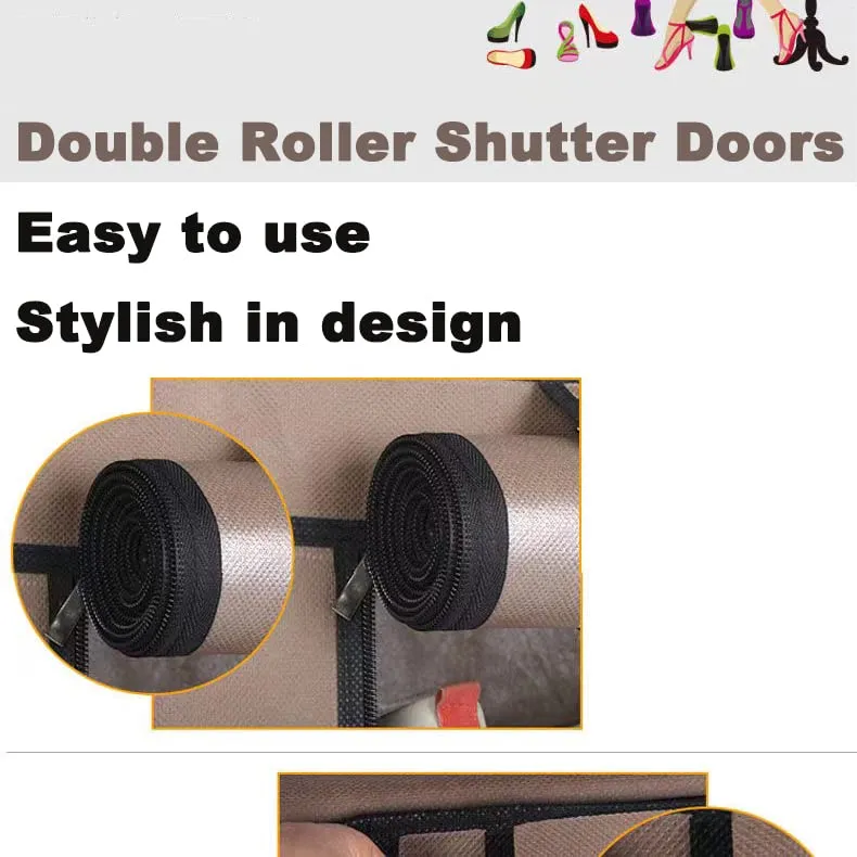 12 Tier Shoe Rack Shoe Organizer Shelf with Double dustproof cover, Spacious Shoe Storage Cabinet