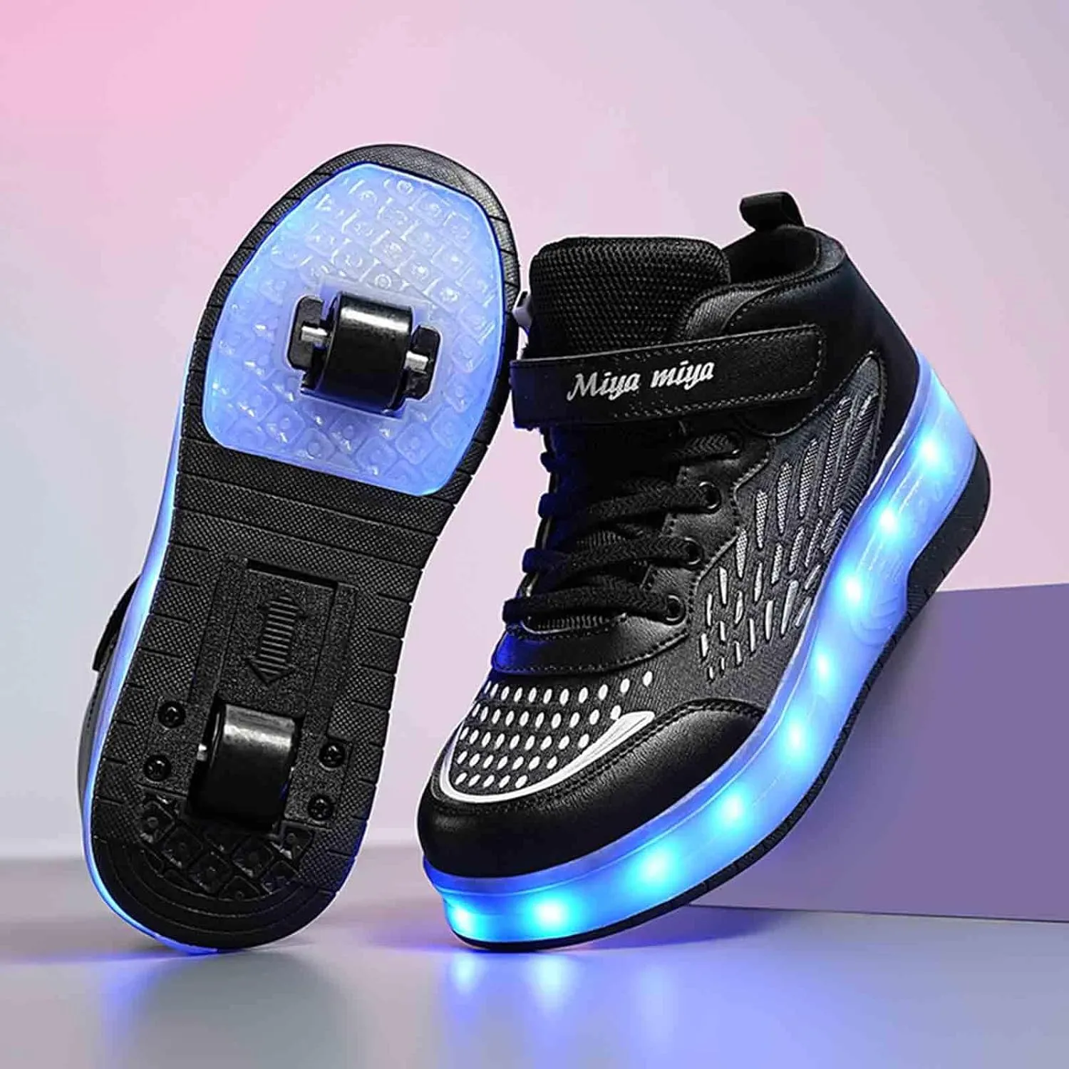 16 LED Light Up Kids Roller Skate Shoes with 2 Wheel, Sneakers for Boys Girls Birthday Thanksgiving Christmas Day