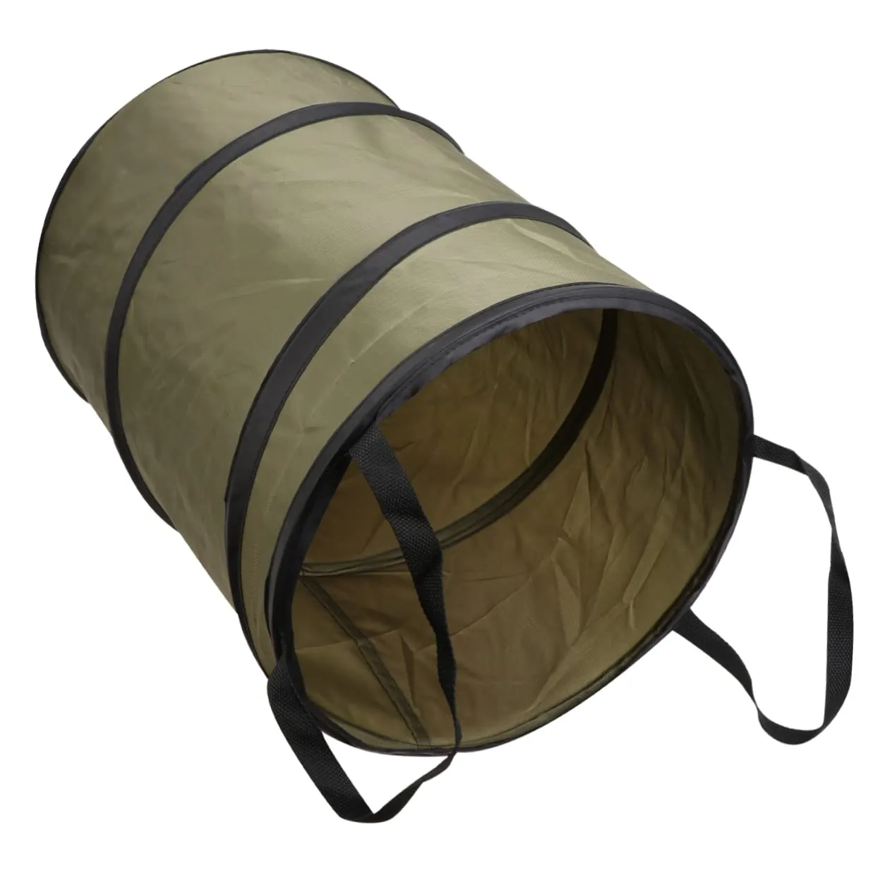 1Pc Portable Collapsible Trash Can Oxford Cloth Outdoor Storage for Camping Fishing and Garden to Fold Lock Design for Convenient Use and Transport