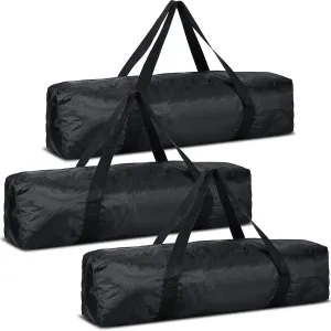 3 Pcs Tripod Carrying Case Bag Water Resistant Durable Lightweight Multifunctional Tripod Carrying Case with Heavy Duty Suit for Tent, Fishing Pole, Lights, Speakers, Cameras(Black,28 Inch)