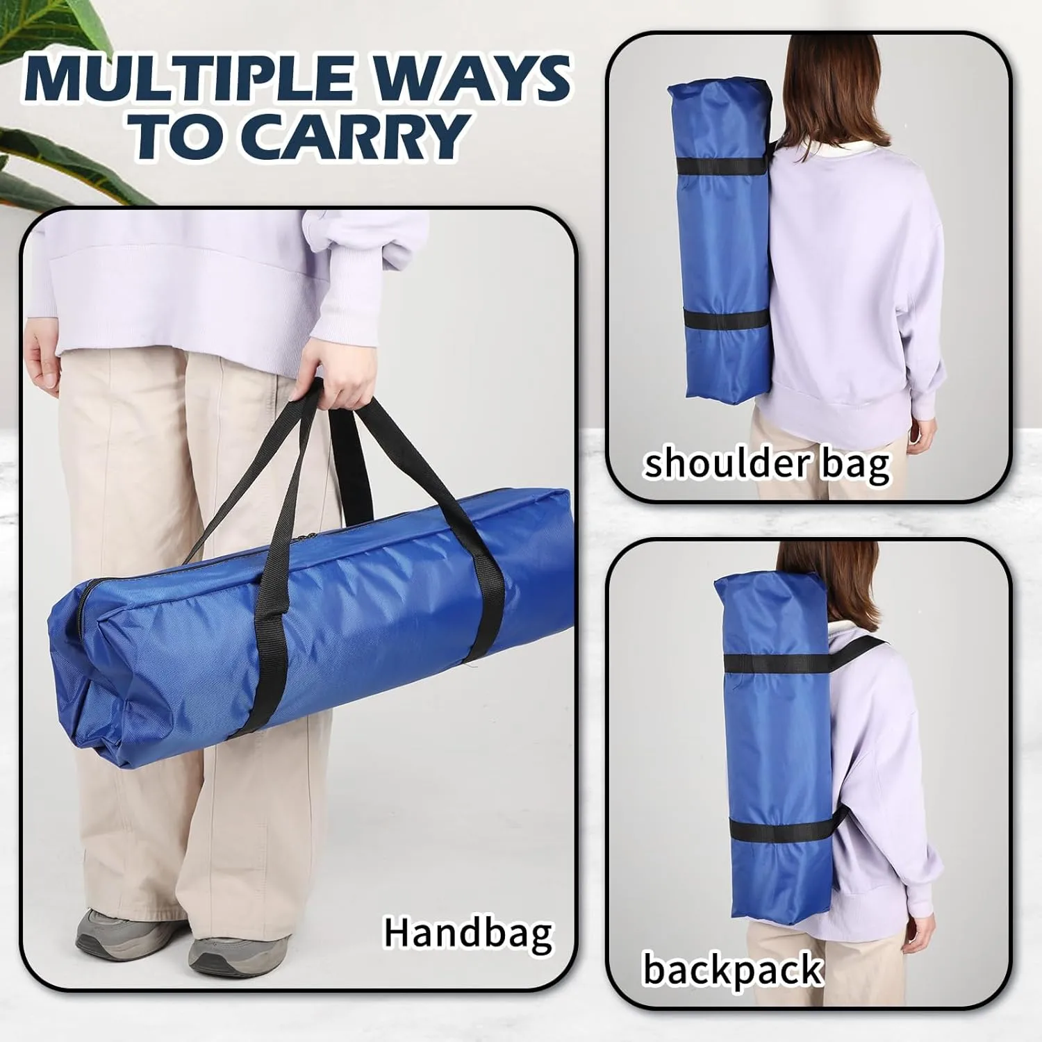 3 Pcs Tripod Carrying Case Bag Water Resistant Durable Lightweight Multifunctional Tripod Carrying Case with Heavy Duty Suit for Tent, Fishing Pole, Lights, Speakers, Cameras(Blue,28 Inch)