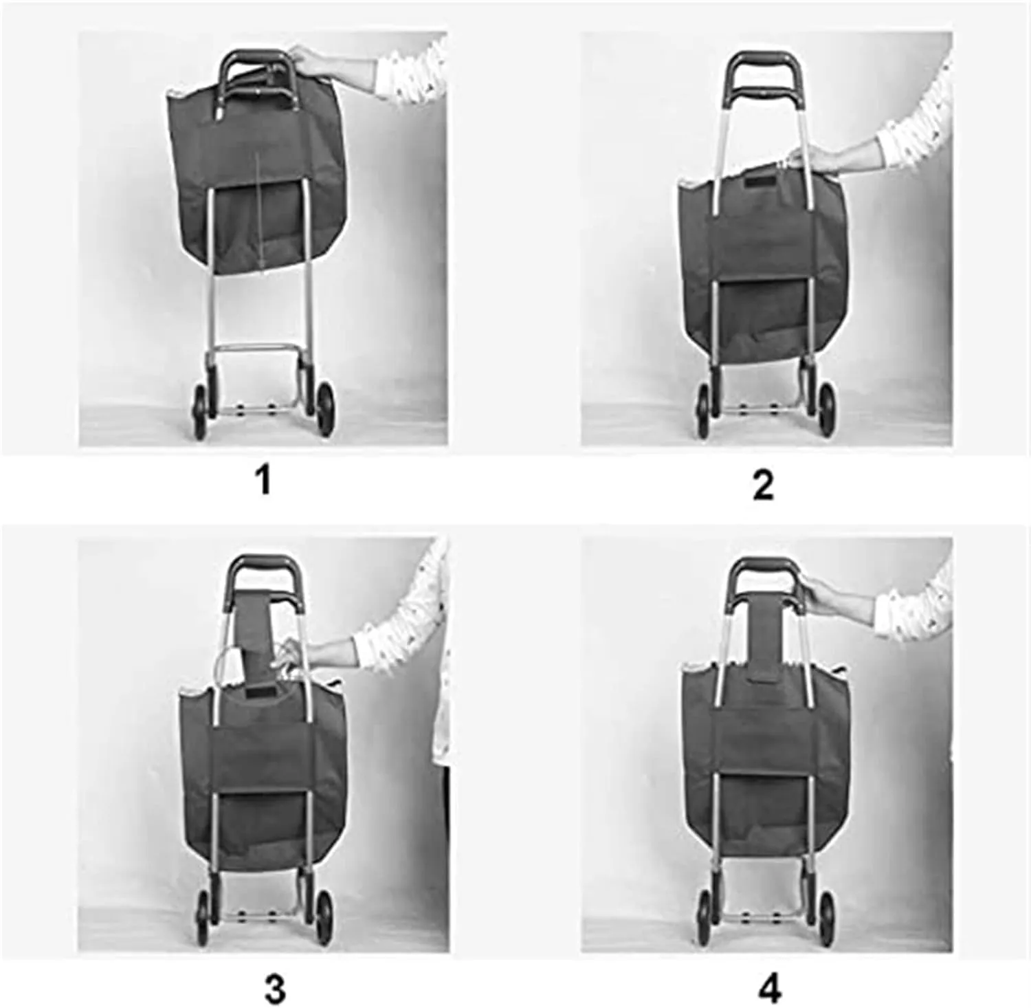 80L Oxford Cloth Waterproof Shopping Trolley Storage Bag - Shopping Cart Replacement Bag with Side Pockets, Durable and Large Capacity Trolley Replacement Bag, 38X30X70CM(A,1PCS)