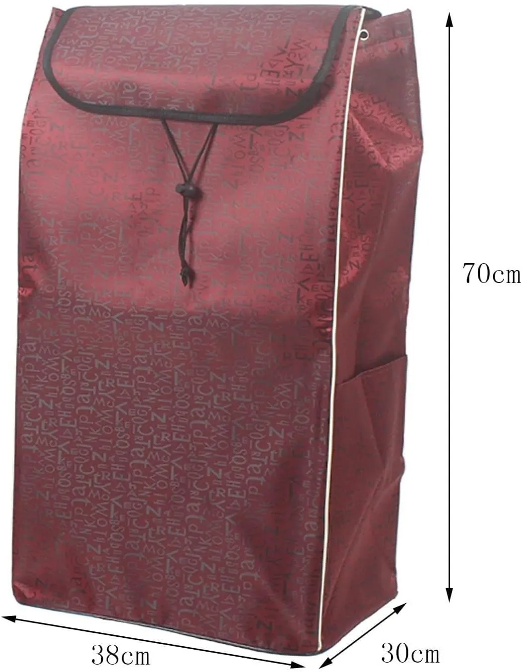 80L Oxford Cloth Waterproof Shopping Trolley Storage Bag - Shopping Cart Replacement Bag with Side Pockets, Durable and Large Capacity Trolley Replacement Bag, 38X30X70CM(A,1PCS)