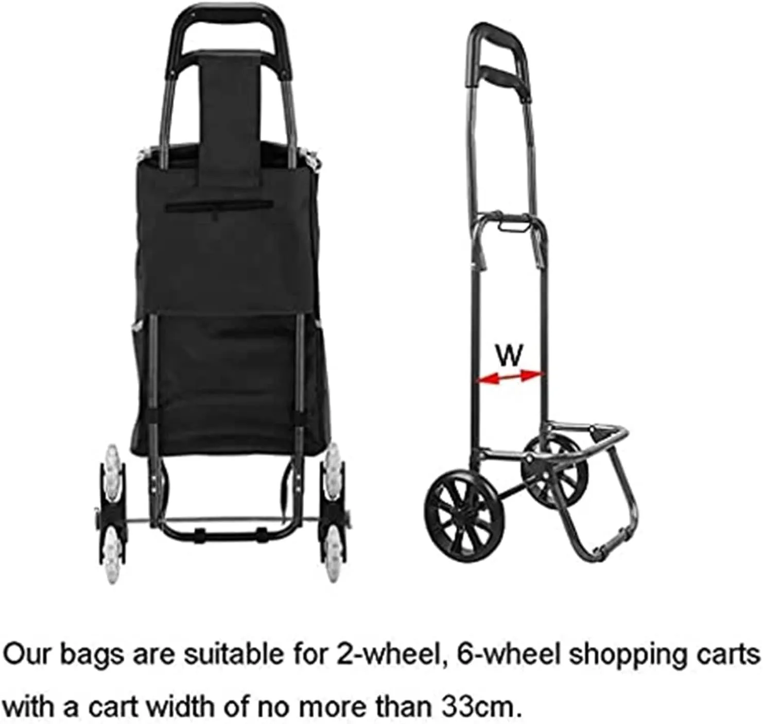 80L Oxford Cloth Waterproof Shopping Trolley Storage Bag - Shopping Cart Replacement Bag with Side Pockets, Durable and Large Capacity Trolley Replacement Bag, 38X30X70CM(A,1PCS)