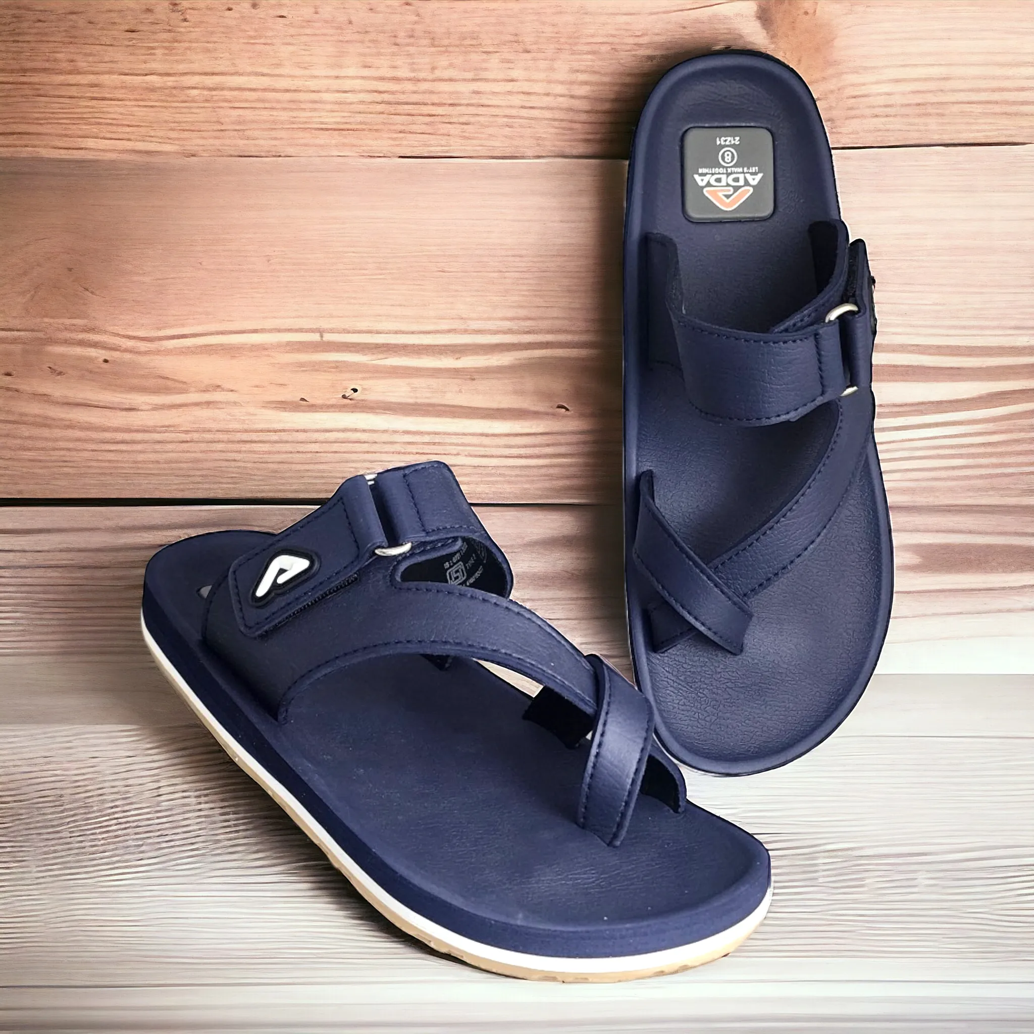 ADDA CLUB1 FULL NAVY Men's Slipper/Chapple/Flip flop