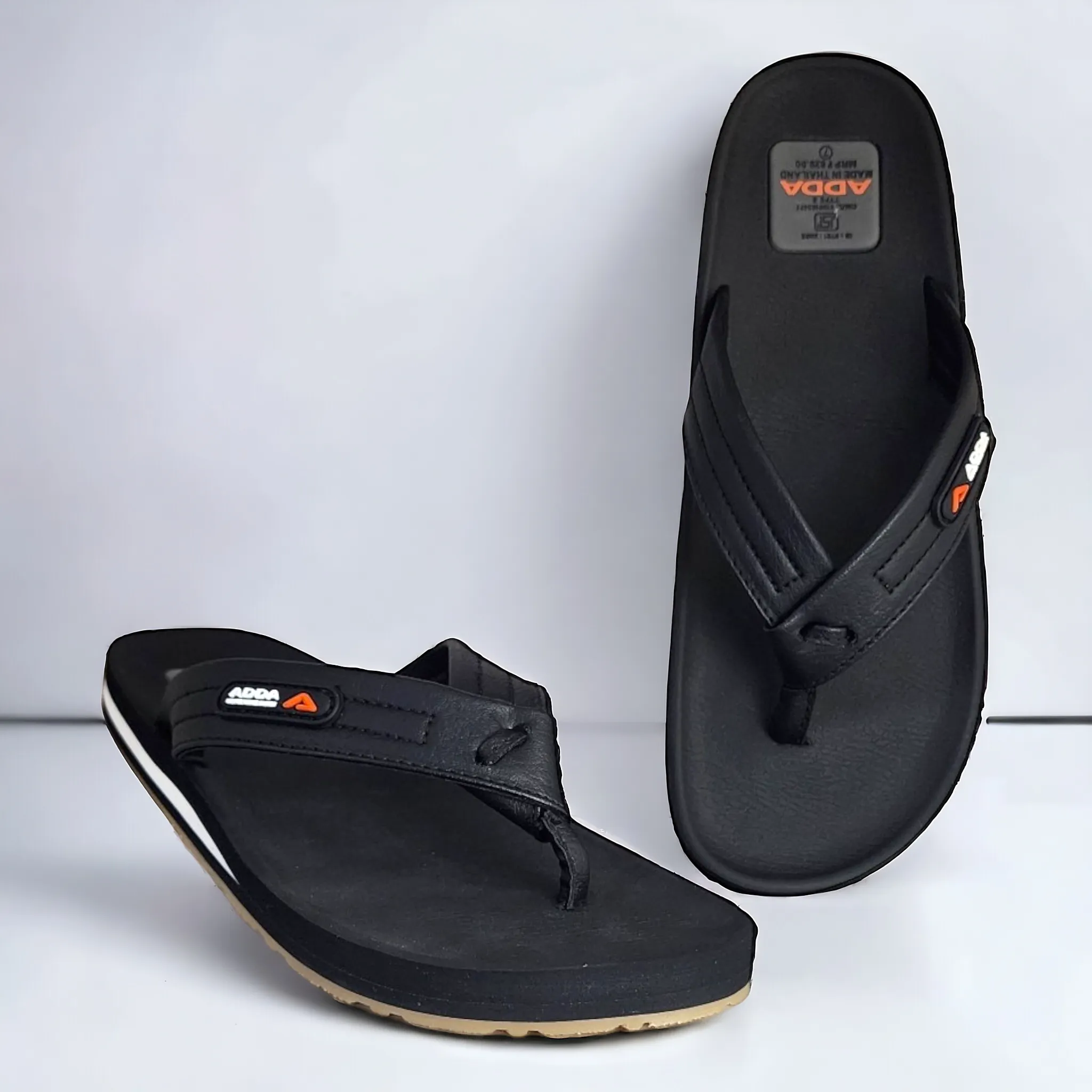ADDA ONLY1 BLACK Men's Slipper/Chapple/Flip flop