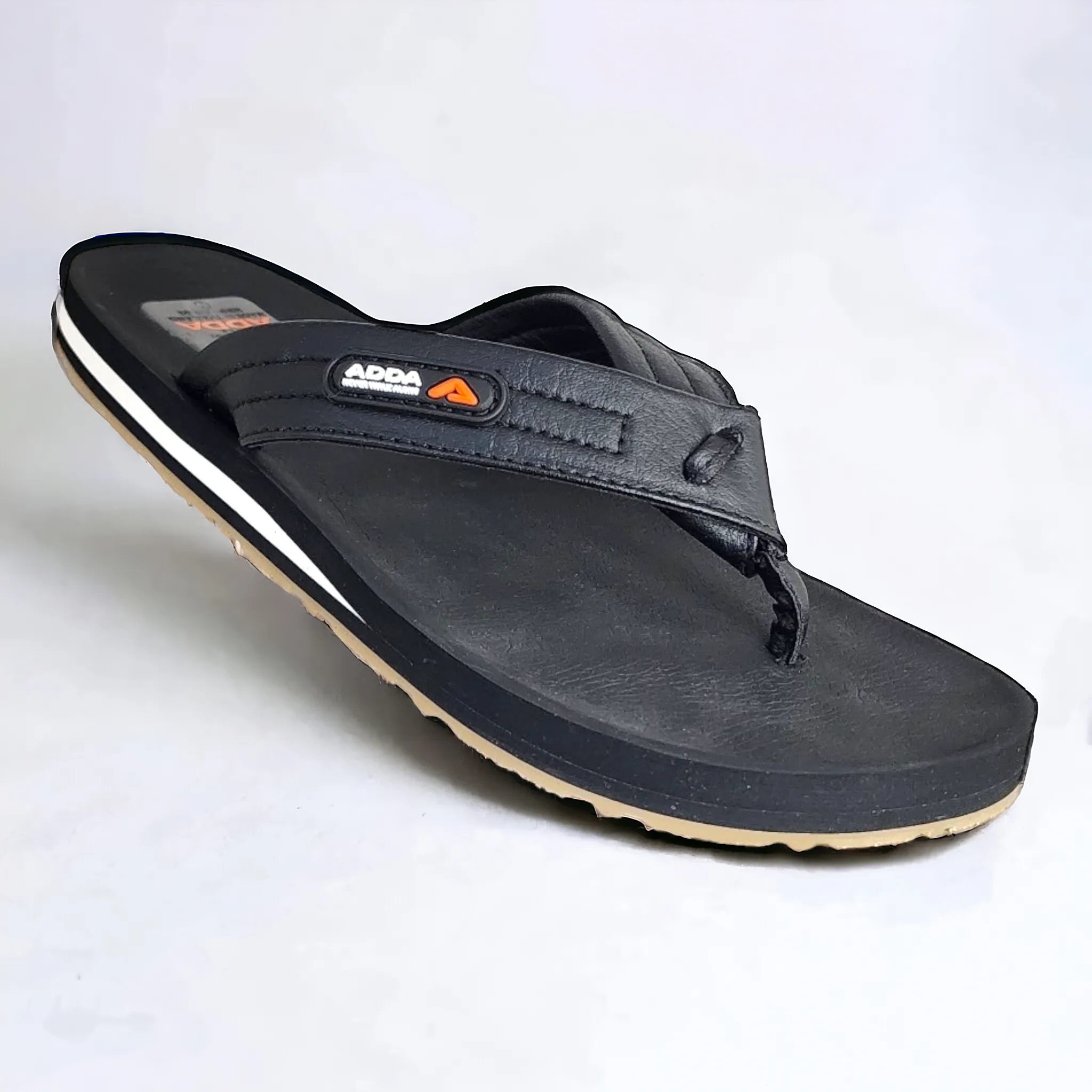 ADDA ONLY1 BLACK Men's Slipper/Chapple/Flip flop