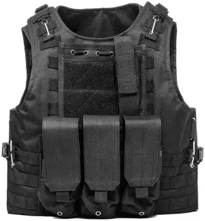 Adjustable Airsoft Vest - Lightweight Oxford Cloth Training Vest for Outdoor Safety Protection and Hunting