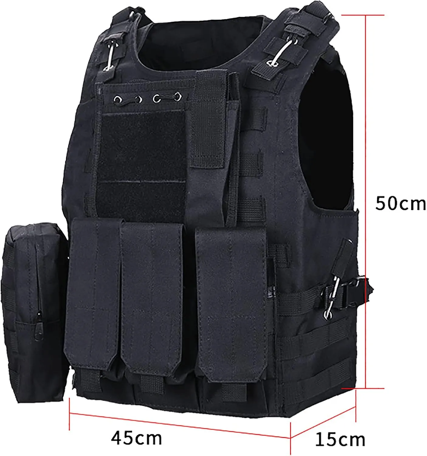 Adjustable Airsoft Vest - Lightweight Oxford Cloth Training Vest for Outdoor Safety Protection and Hunting
