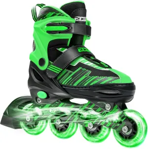 Adjustable Inline Skates Boys and Girls with Light up Wheels，Roller Skates for Kids Ages 4-12, Teen Skates for Beginner Outdoor and Indoor