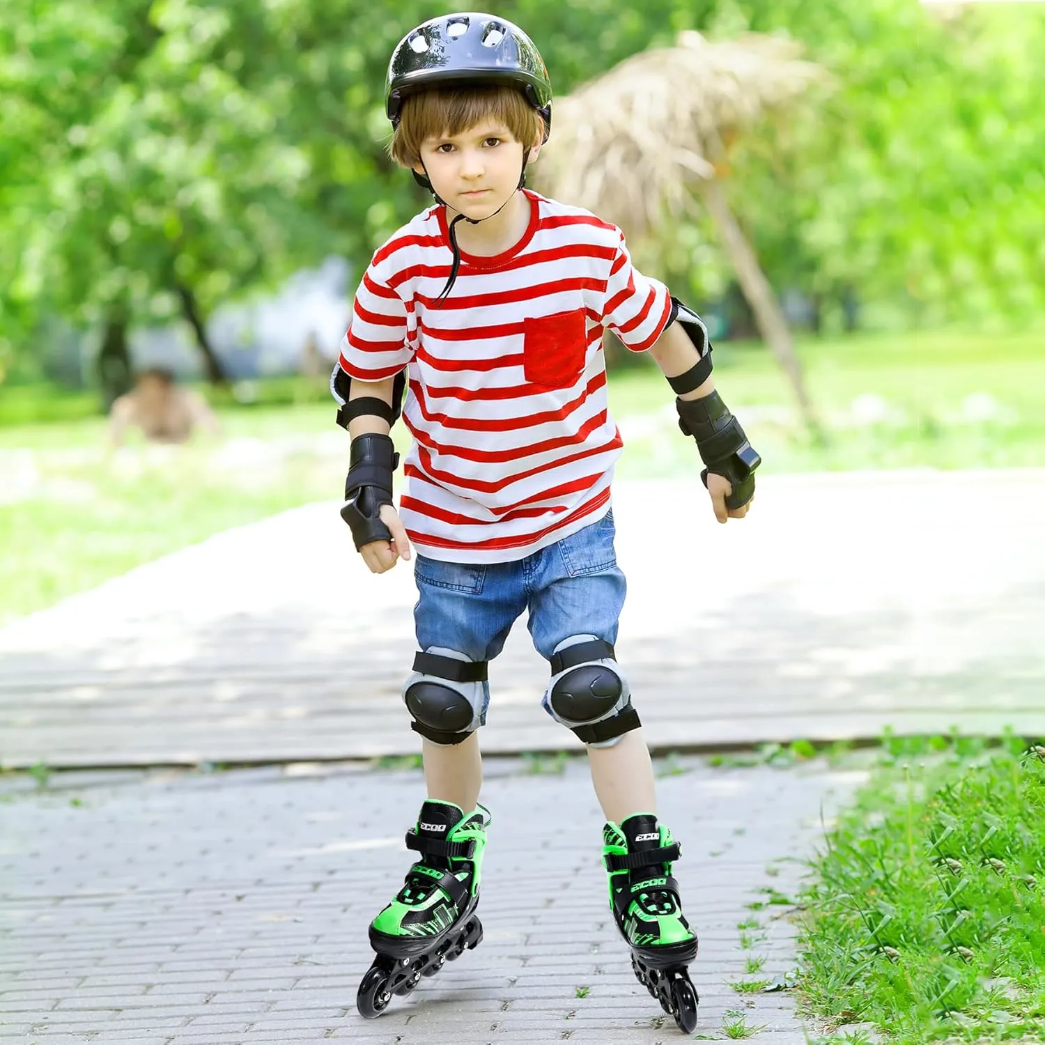 Adjustable Inline Skates Boys and Girls with Light up Wheels，Roller Skates for Kids Ages 4-12, Teen Skates for Beginner Outdoor and Indoor