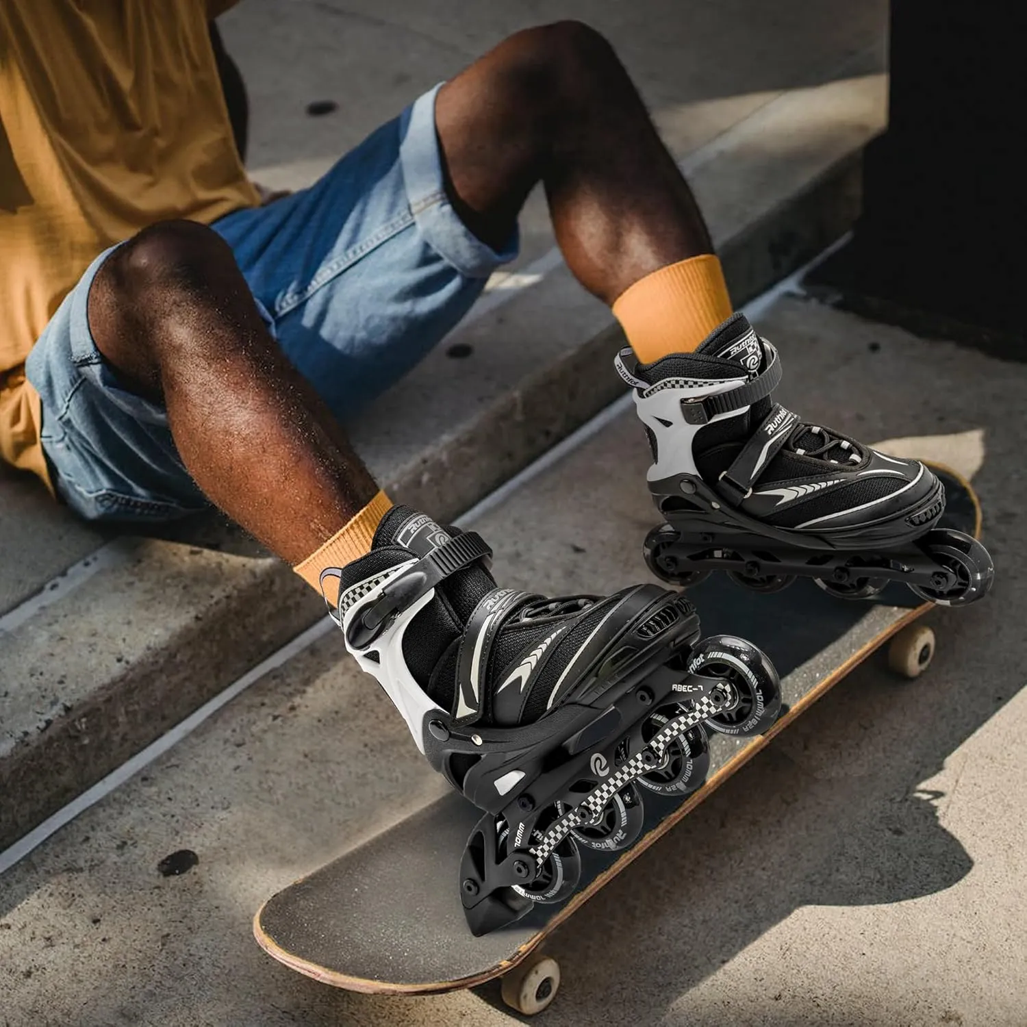 Adjustable Inline Skates for Boys and Girls with Full Light Up Wheels, Outdoor Rollerskates for Kids and Women