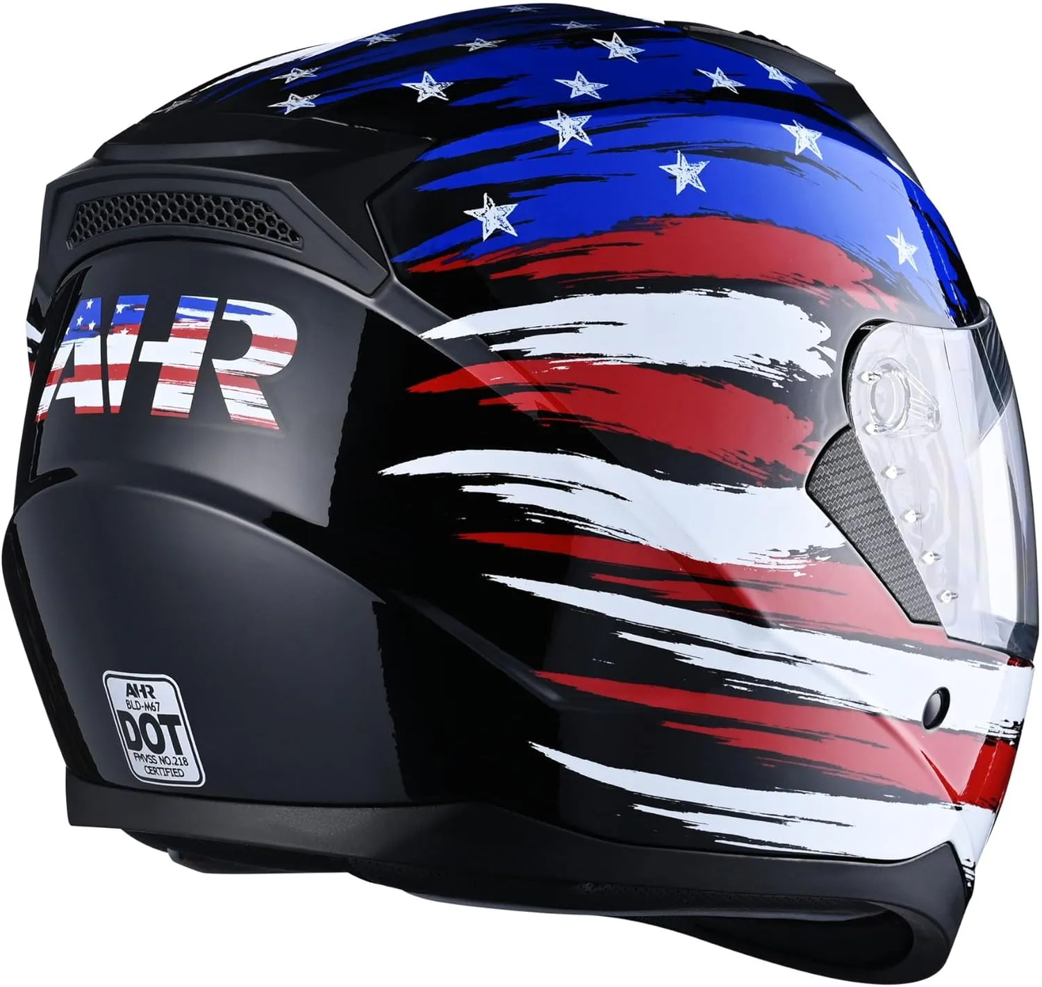 AHR Motorcycle Full Face Helmet Dual Visor Street Bike Lightweight DOT Approved Helmet Snowmobile Touring Sports for Adult Run-F