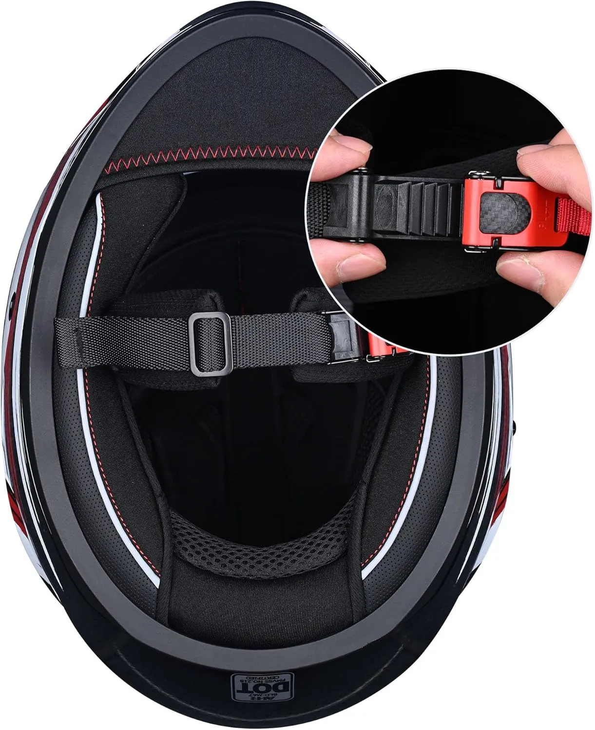 AHR Motorcycle Full Face Helmet Dual Visor Street Bike Lightweight DOT Approved Helmet Snowmobile Touring Sports for Adult Run-F