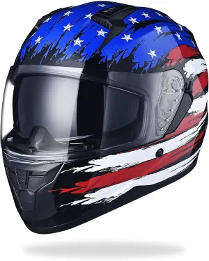 AHR Motorcycle Full Face Helmet Dual Visor Street Bike Lightweight DOT Approved Helmet Snowmobile Touring Sports for Adult Run-F