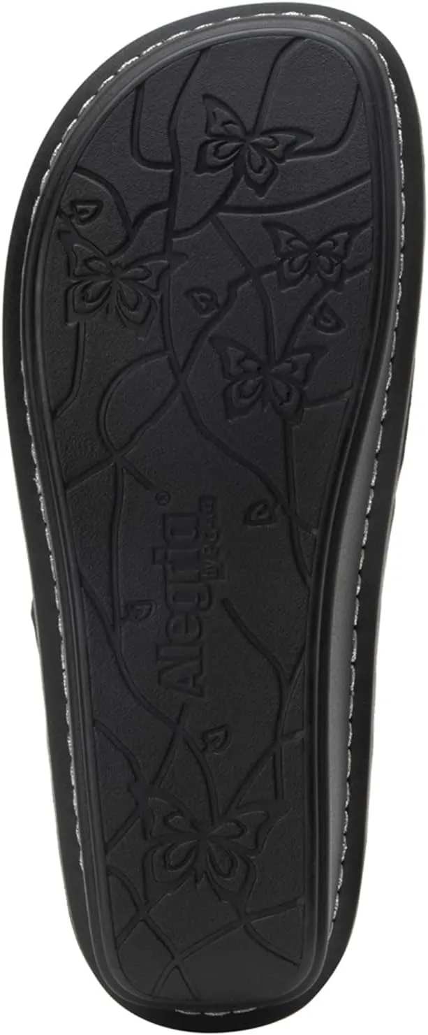Alegria Women Vella - Timeless Comfort, Arch Support and Travel Style - Casual Flip Flop Slide for Everyday Elegance - Lightweight Leather Thong Sandal