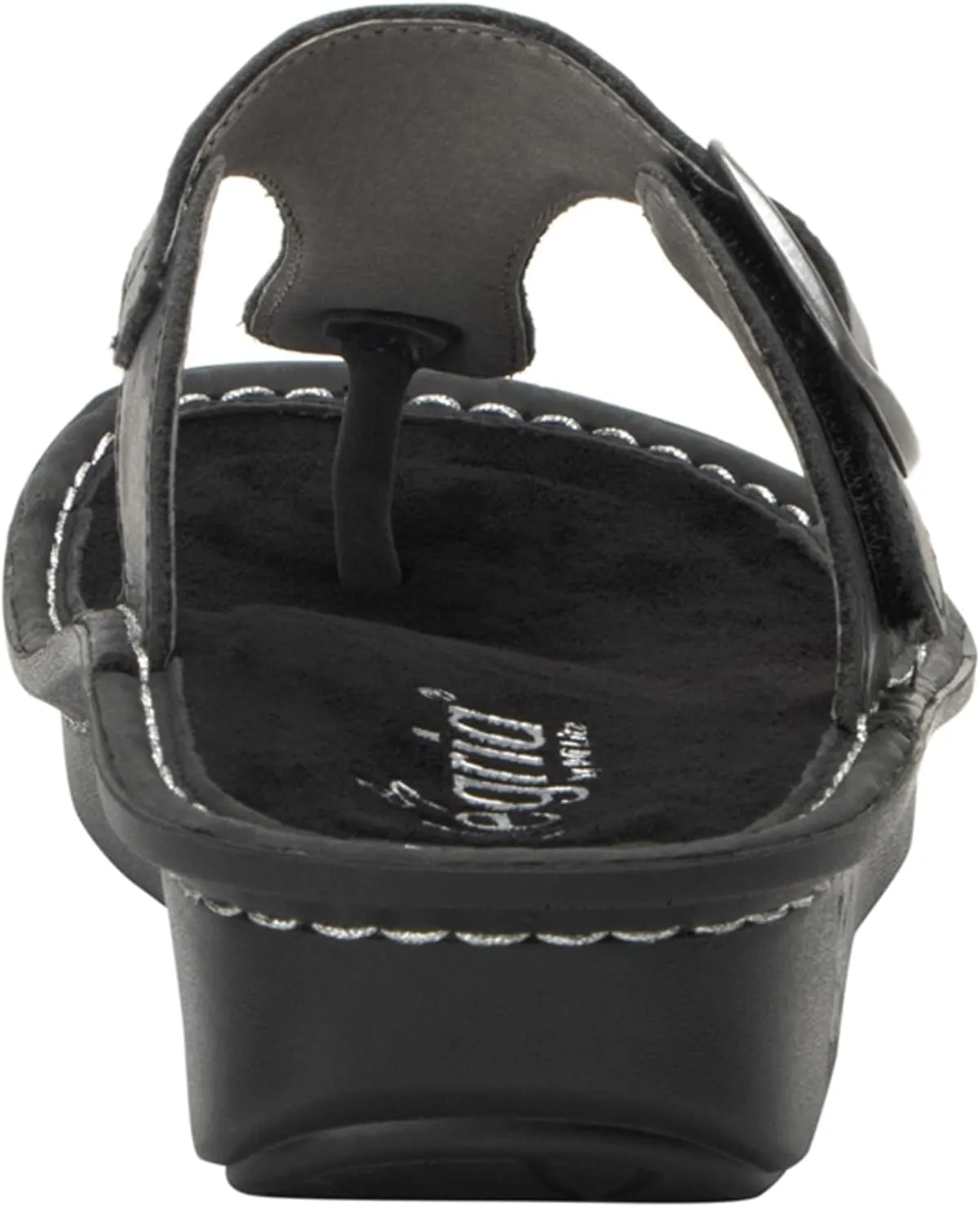 Alegria Women Vella - Timeless Comfort, Arch Support and Travel Style - Casual Flip Flop Slide for Everyday Elegance - Lightweight Leather Thong Sandal