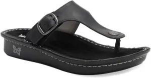 Alegria Women Vella - Timeless Comfort, Arch Support and Travel Style - Casual Flip Flop Slide for Everyday Elegance - Lightweight Leather Thong Sandal