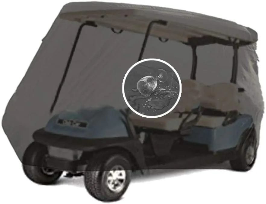 ALGFree Golf Cart Cover Passenger Waterproof Dust Prevention Sunproof Carts Storage Covers (Color : 600D, Size : 242x122x168CM)