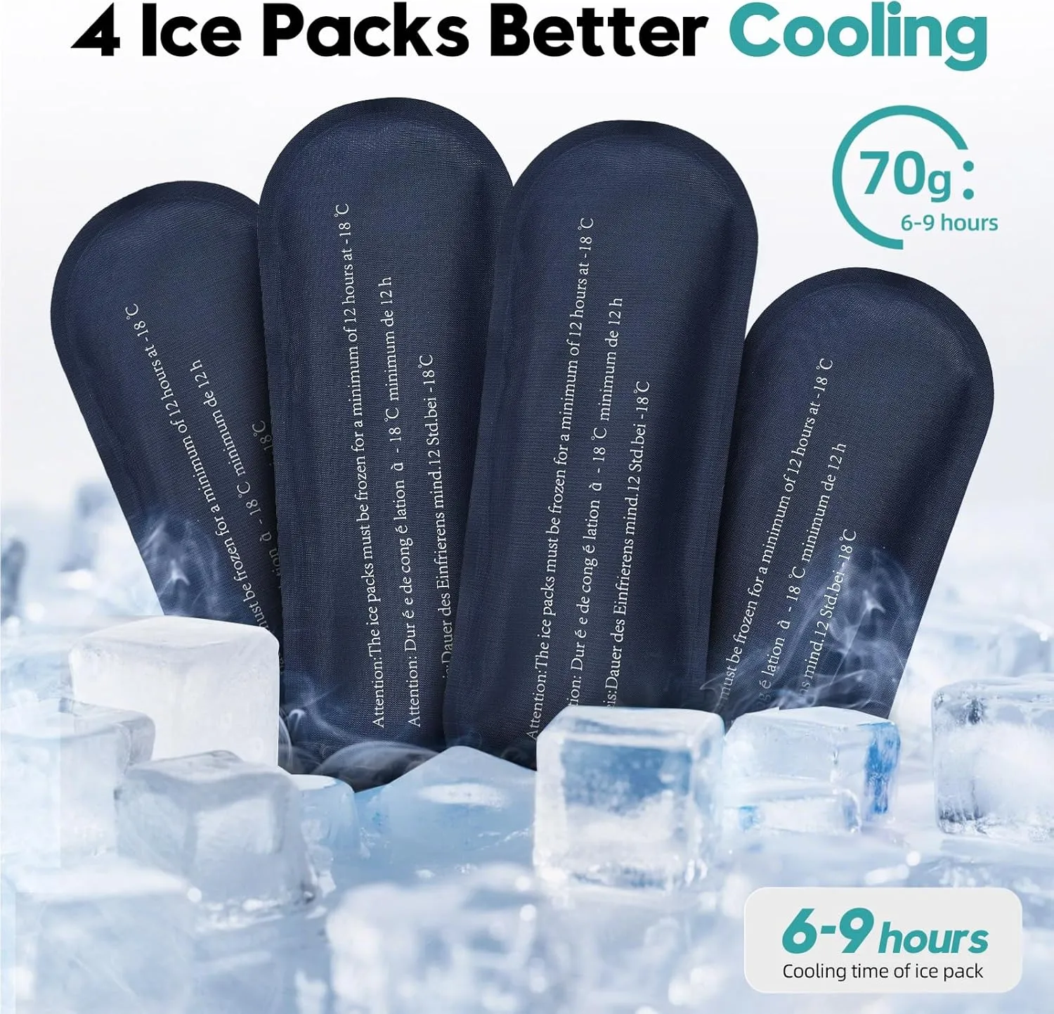 ALLCAMP Insulin Cooler Travel Case with 4 Ice Pack and Insulation Liner for Diabetic Organize Medication (9X 4.72x 3.14 inches)