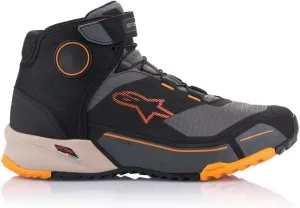 Alpinestars CR-X Drystar Riding Shoes (9) (BLACK/LIGHT BROWN/ORANGE)