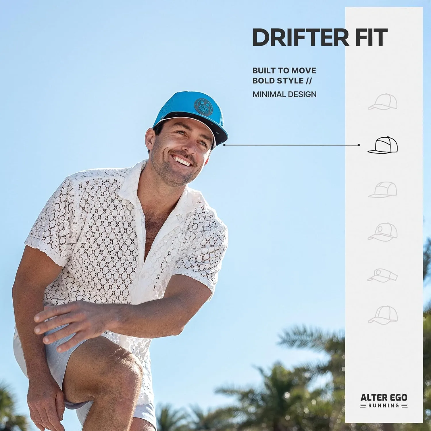 Alter Ego Drifter Splash Running Hat – Lightweight, Water Repellent, Men & Women