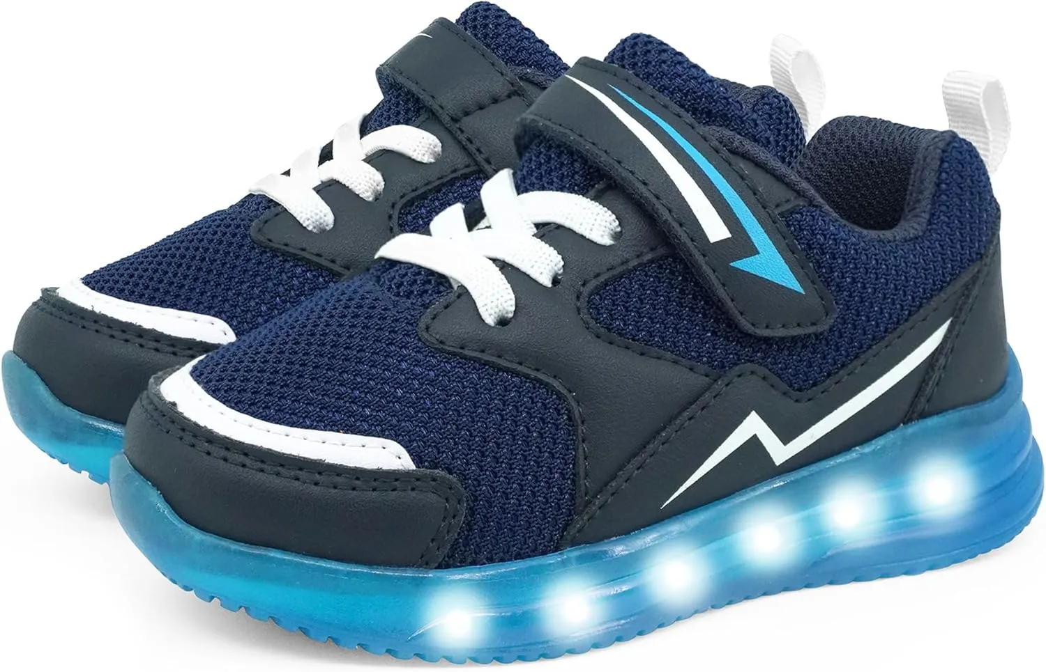 AMZZPIK Light Up Shoes for Boys Girls Toddler LED Flashing Sneakers Breathable Sport Walking Shoes for Kids