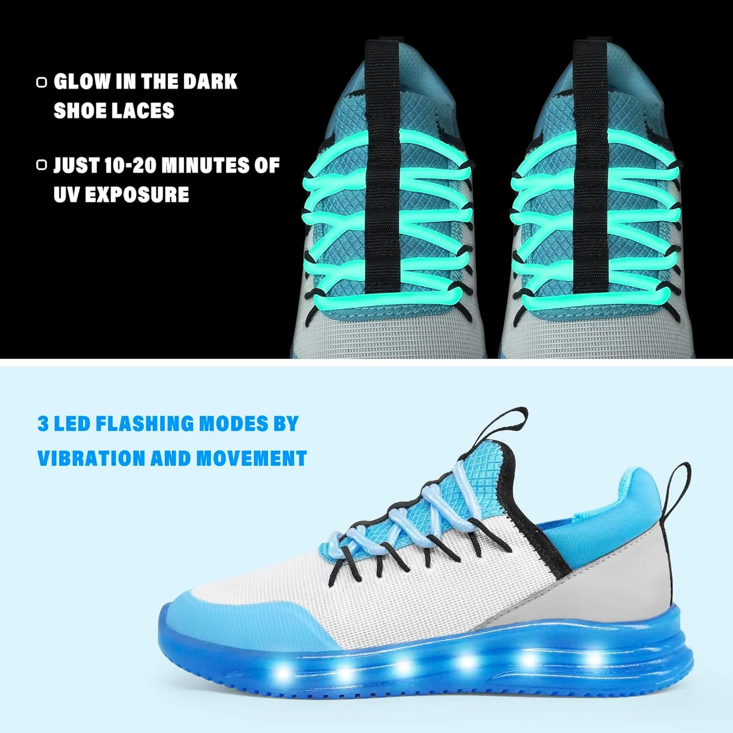 AMZZPIK LUMIKICK Kids Light Up Shoes for Boys Girls Tennis Walking Luminous Sneakers for Little Kid