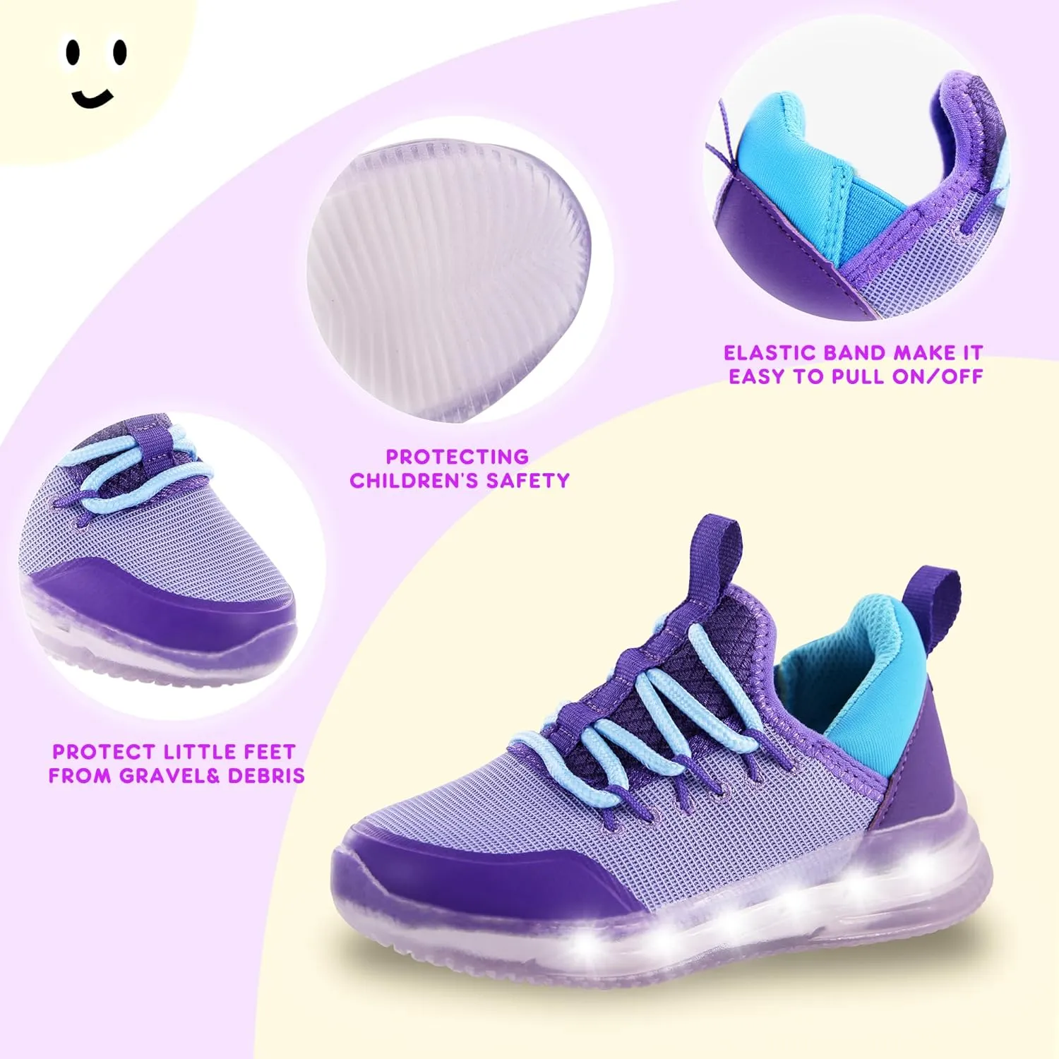 AMZZPIK LUMIKICK Light Up Shoes for Boys Girls Kids Tennis Sneakers Walking Led Glow Shoe for Toddler