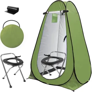 Anngrowy Pop Up Privacy Shower Tent - Portable Outdoor Camping Bathroom Toilet Changing Dressing Room - UPF40  Waterproof