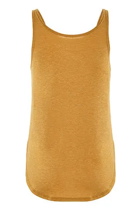 Antique Gold Ladies Festival Tank Top with White Hiker