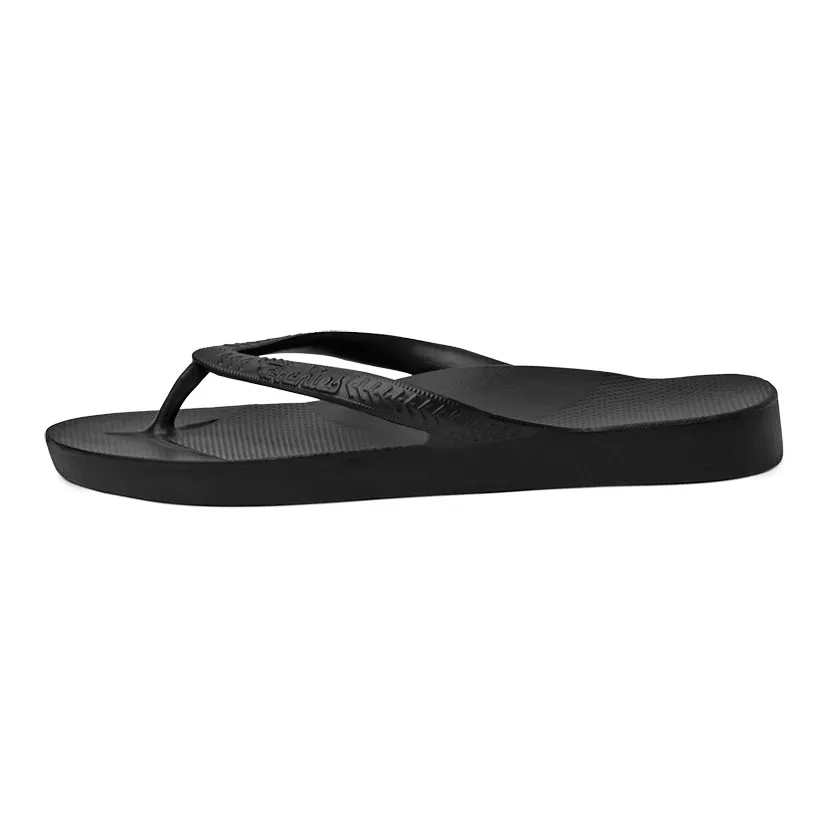 ARCH SUPPORT THONGS - Black