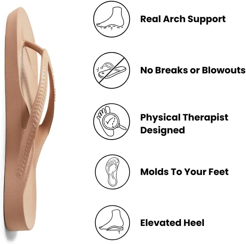 Archies Arch Support Flip Flops for Men & Women – Orthotic Sandals for Plantar Fasciitis Relief – Lightweight, Cushioning, Shock-Absorbing Thong Sandals for Walking, Foot Pain & All-Day Comfort