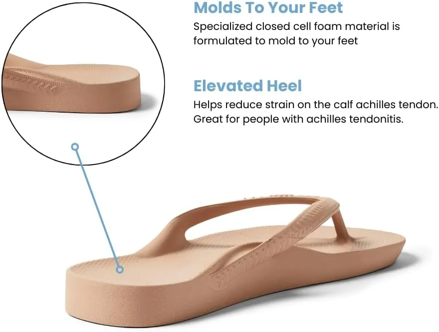Archies Arch Support Flip Flops for Men & Women – Orthotic Sandals for Plantar Fasciitis Relief – Lightweight, Cushioning, Shock-Absorbing Thong Sandals for Walking, Foot Pain & All-Day Comfort