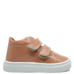Atlanta Mocassin Peach Patent Velcro Baby Sneaker