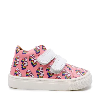 Atlanta Mocassin Pink Fun Print Baby Sneaker