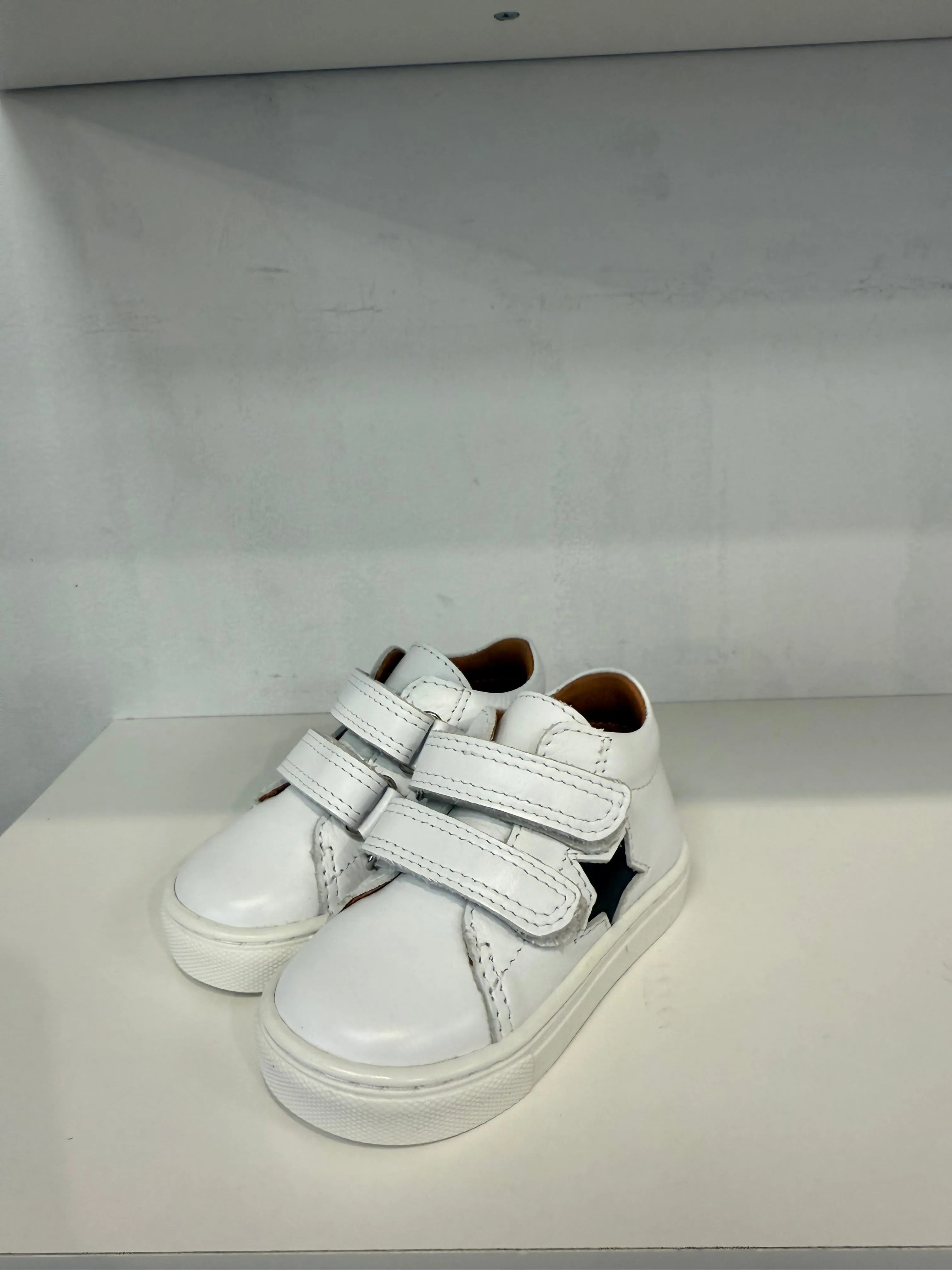 Atlanta White With Black Star Baby Sneaker