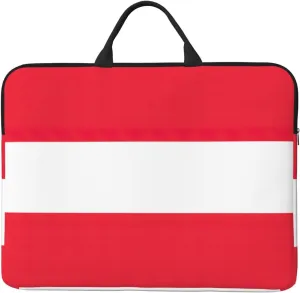 Austrian flag print Durable Travel Laptop Bag HandBag Shockproof Carrying Bag Briefcase for 14inch Laptop Notebook