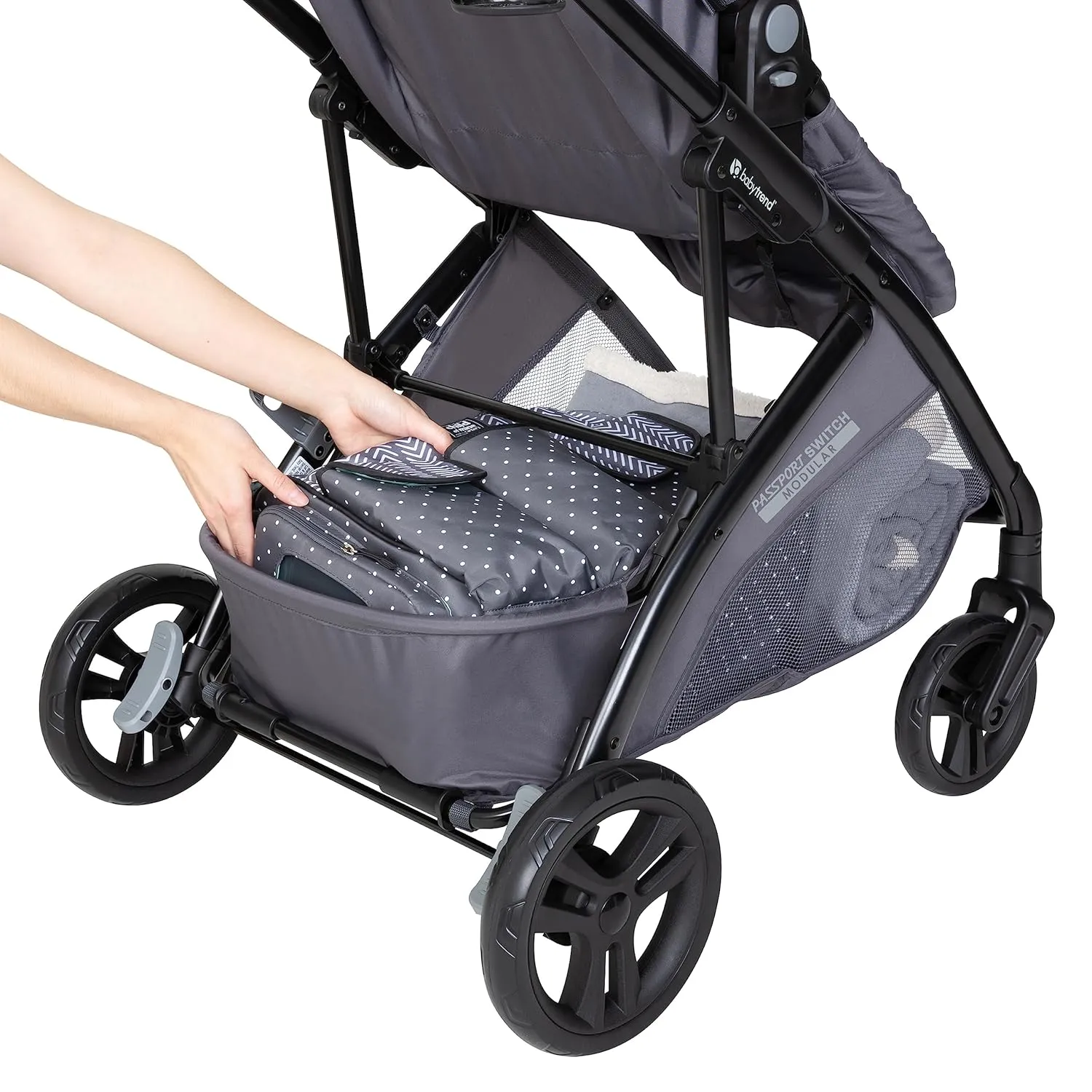 Baby Trend Passport® Switch 6-in-1 Modular Stroller Travel System with EZ-Lift™ PLUS Infant Car Seat, Dash Pink
