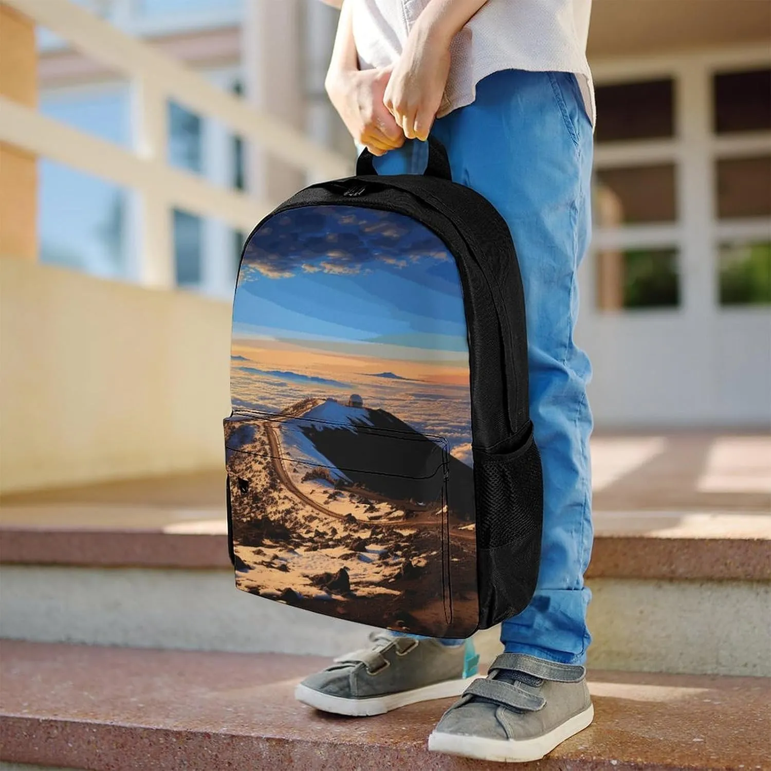 Backpack for Men Women Laptop Backpack Mauna Kea Summit Sunset Casual Daypack Laptop Bag for Travel