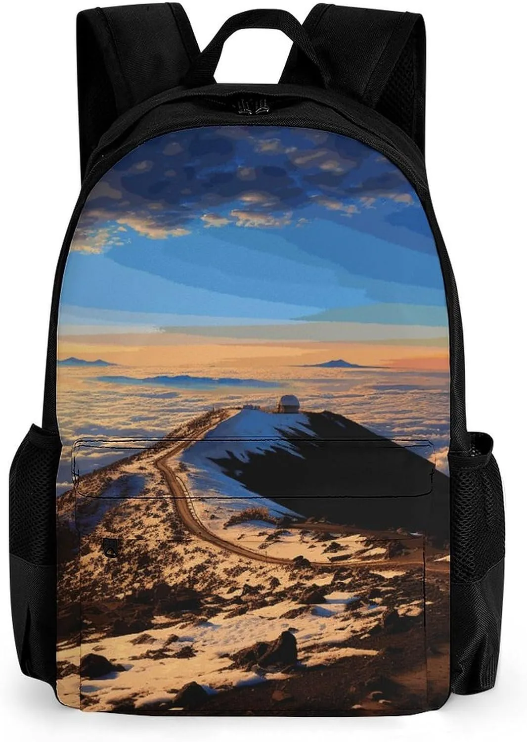 Backpack for Men Women Laptop Backpack Mauna Kea Summit Sunset Casual Daypack Laptop Bag for Travel