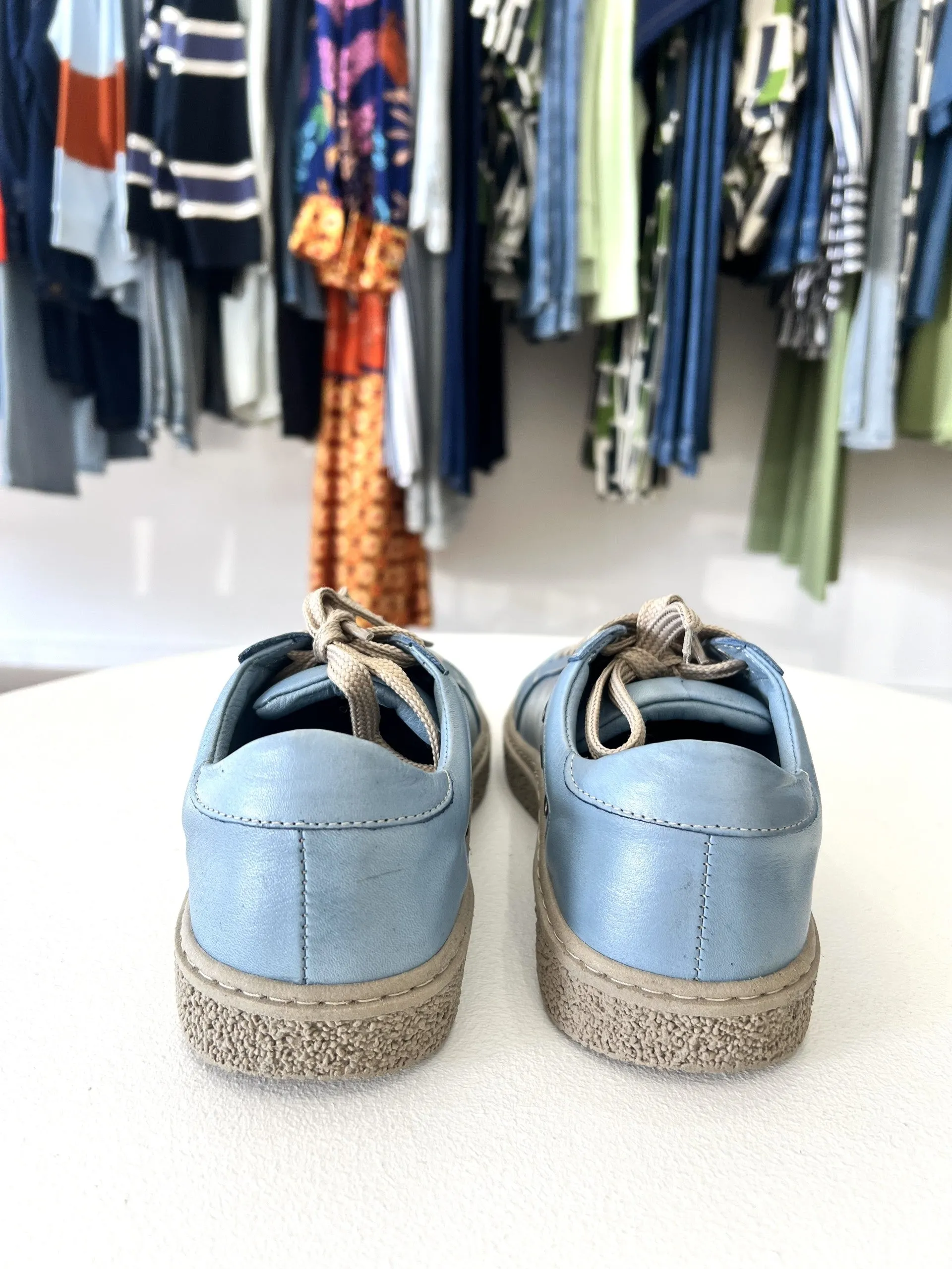 BALLIS LEATHER LACE UP || BLUE