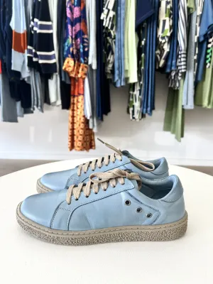 BALLIS LEATHER LACE UP || BLUE
