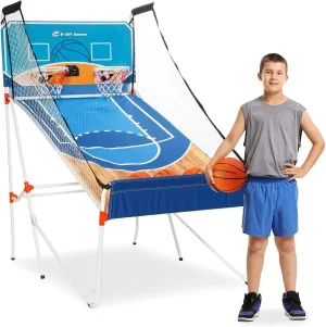 Basketball Arcade Game, Kids Basketball Gifts for Kids Boys Girls Children Youth & Teens | 16-in-1 Games Dual Shot,Blue,EIR047332022