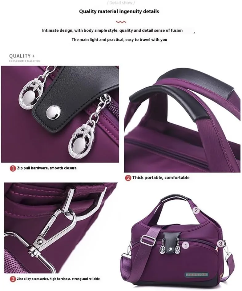 Beautifuldeer Anti Theft Handbag, Women'S FashionTheft Handbag, Crossbody Bag, Waterproof Oxford Cloth Satchel