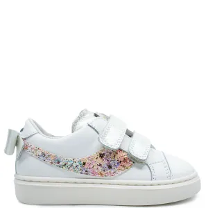 Beberlis White Floral Velcro Sneaker