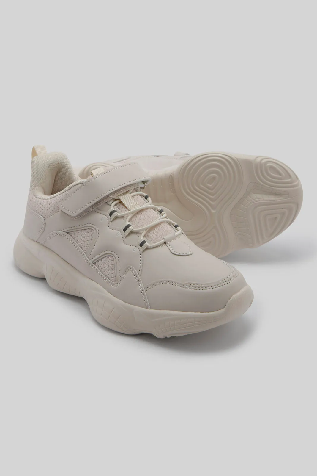 Beige Velcro Sneaker