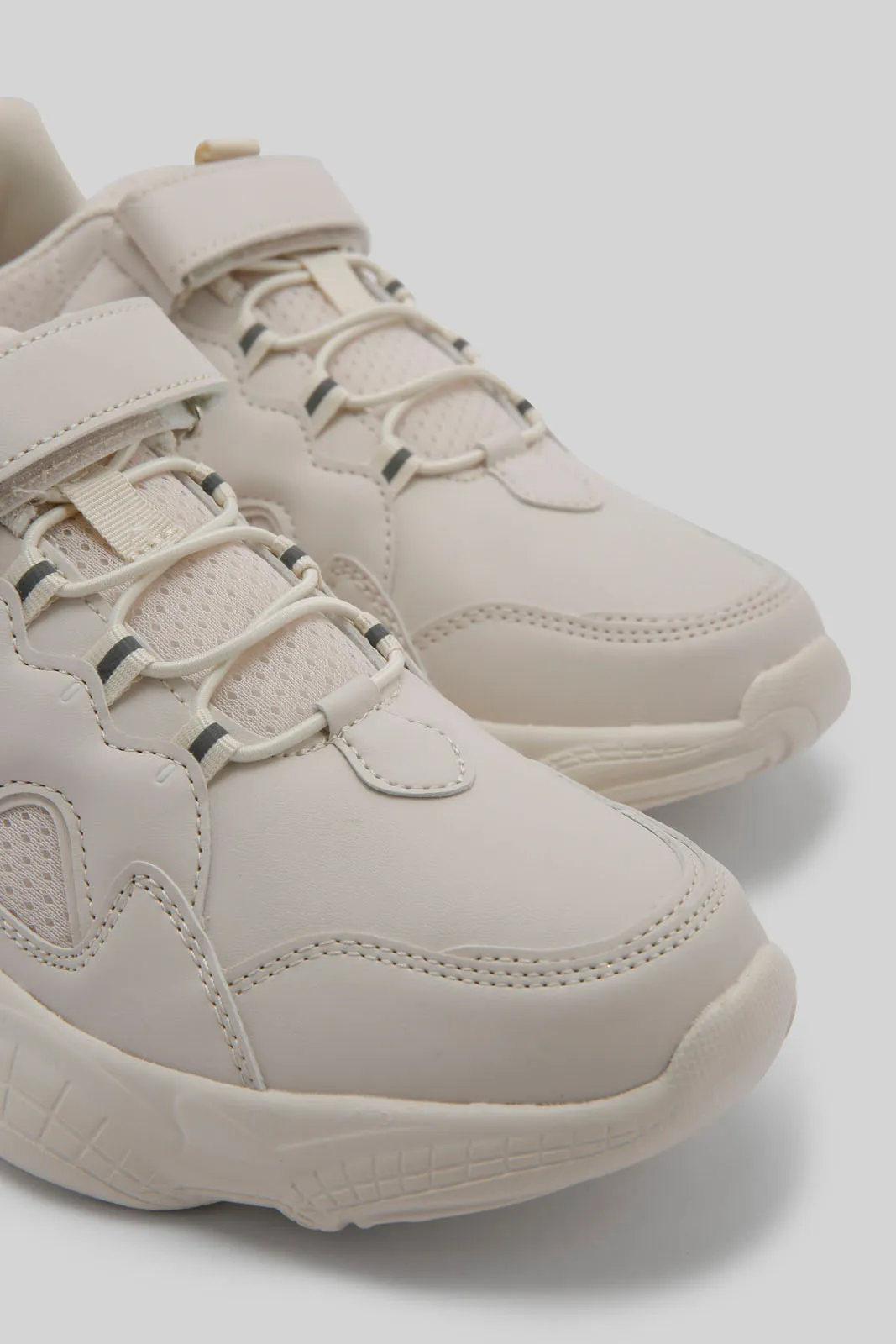 Beige Velcro Sneaker