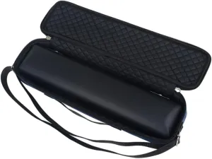 BESPORTBLE 1 PC Flute Bag Durable Oxford Cloth Storage Pouch with Thickened Inner Padding Shoulder Strap for Flute Stylish Blue Black Design